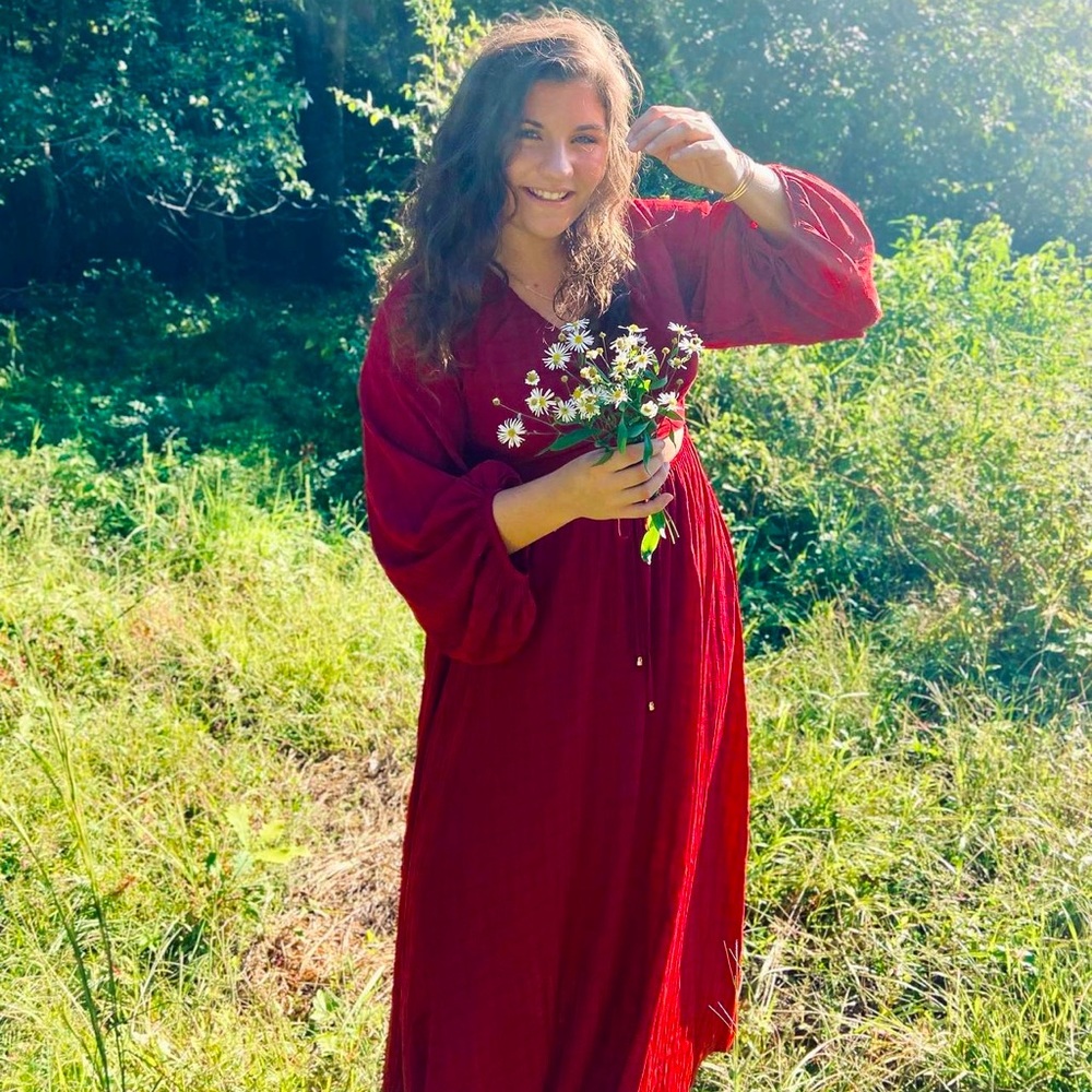 Red Entro maxi dress